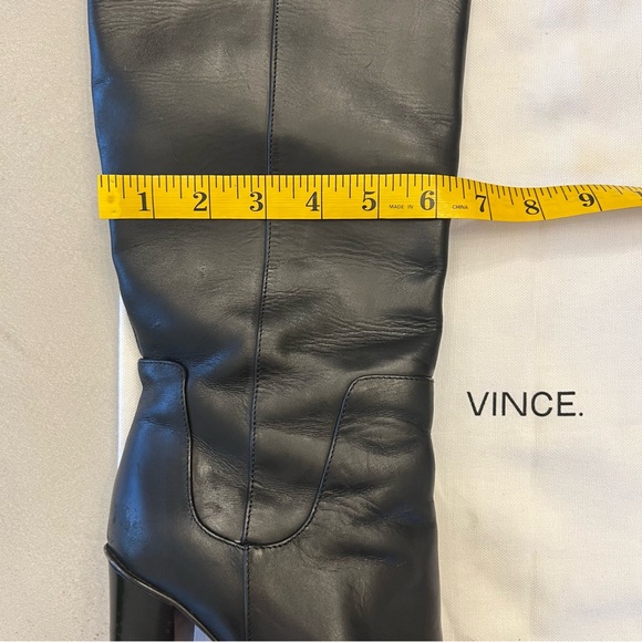 VINCE Dempsey Over the knee Boots with Block Heel, Black, 7.5 - Picture 10 of 13